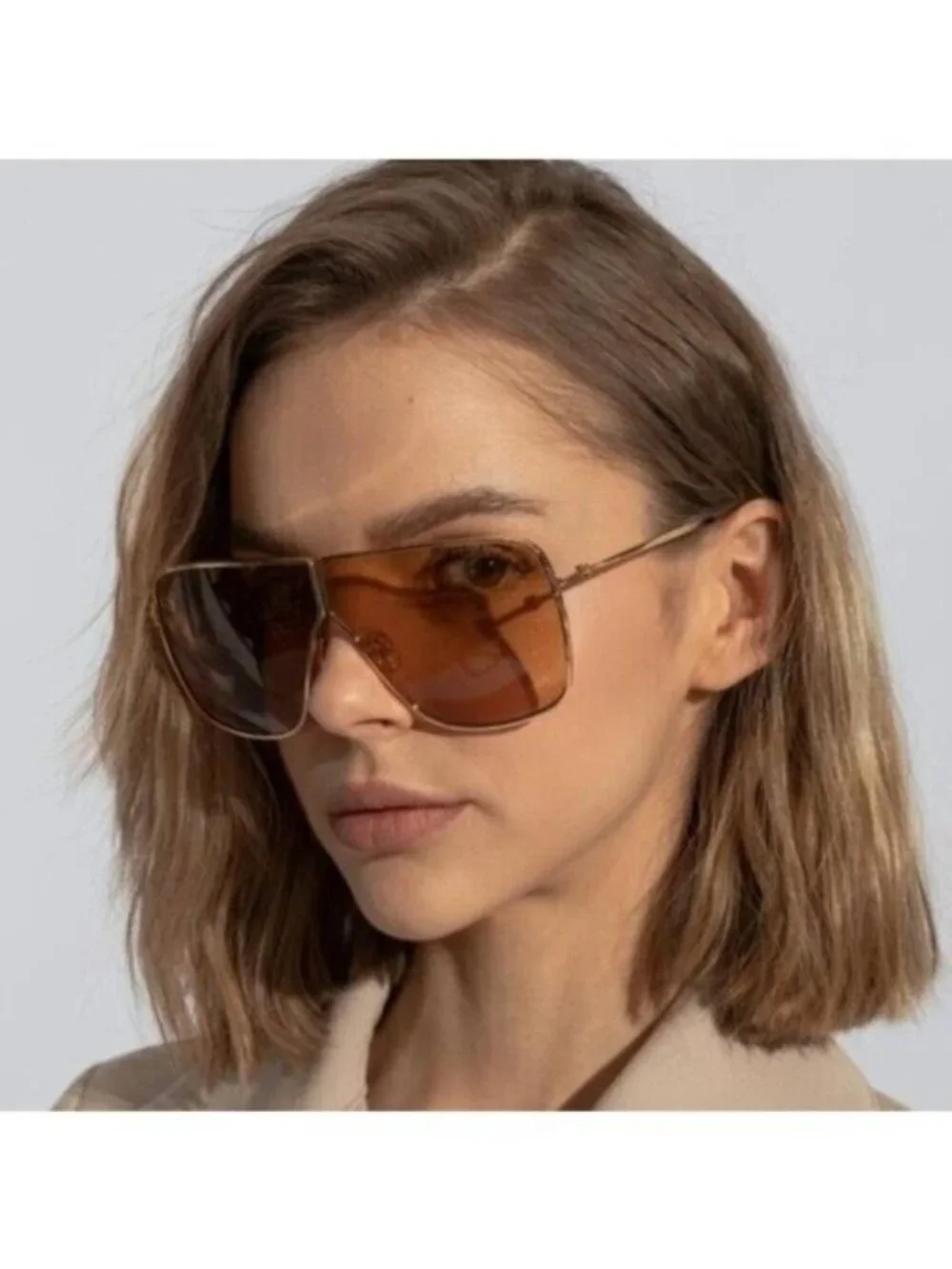 Tom Ford FT1159 30A Huxley Sunglasses Gold Aviator Frame, Smoke Lenses